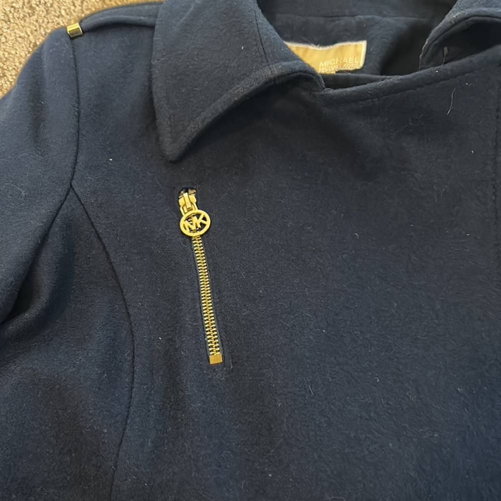 Michael Kors Navy pea coat - Picture 5 of 11